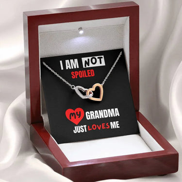 To My Granddaughter - Interlocking Hearts Necklace Gift Set - SLDDL0054 - Sunshine Letters Co